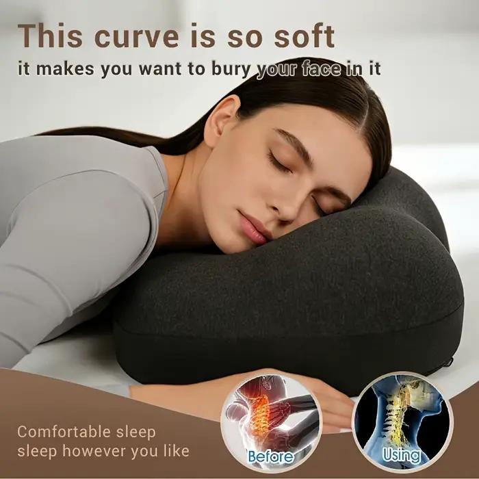 Coussin en mousse en forme de hanche pour dormeurs sur le côté, le dos ou le ventre - Housse amovible et lavable