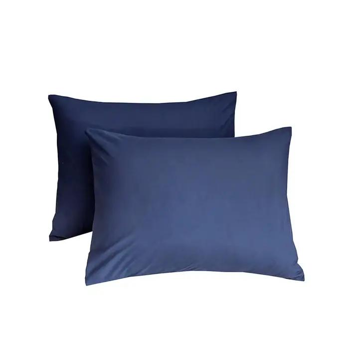 Bonenjoy 1 pièce housse de couette bleu couleur unie microfibre