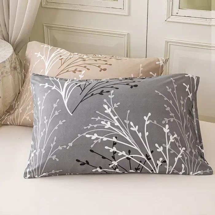 Ensemble de housses d'oreiller à motif Floral, 2/4 pièces (intérieur d'oreiller non inclus), doux et confortable, adapté à toutes les saisons