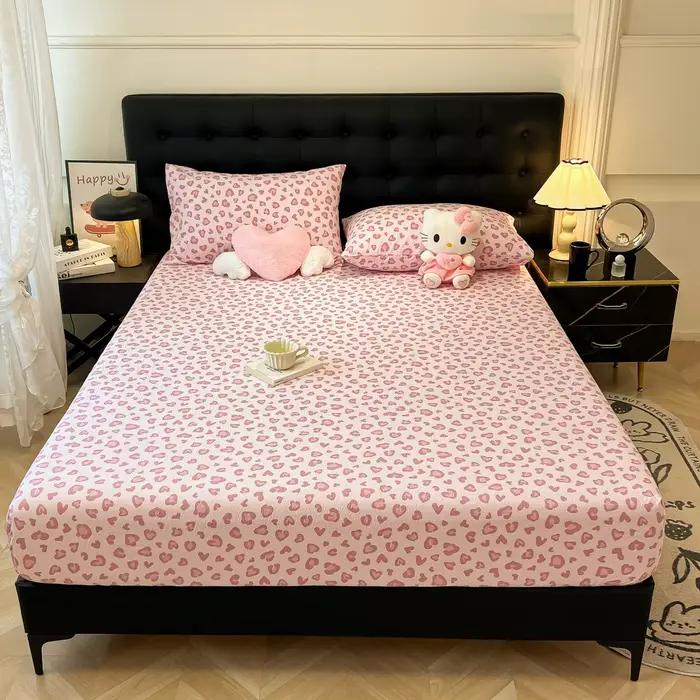 Drap-housse imprimé léopard antidérapant, drap-housse simple/queen/king, drap de lit doux et agréable pour la peau avec élastique