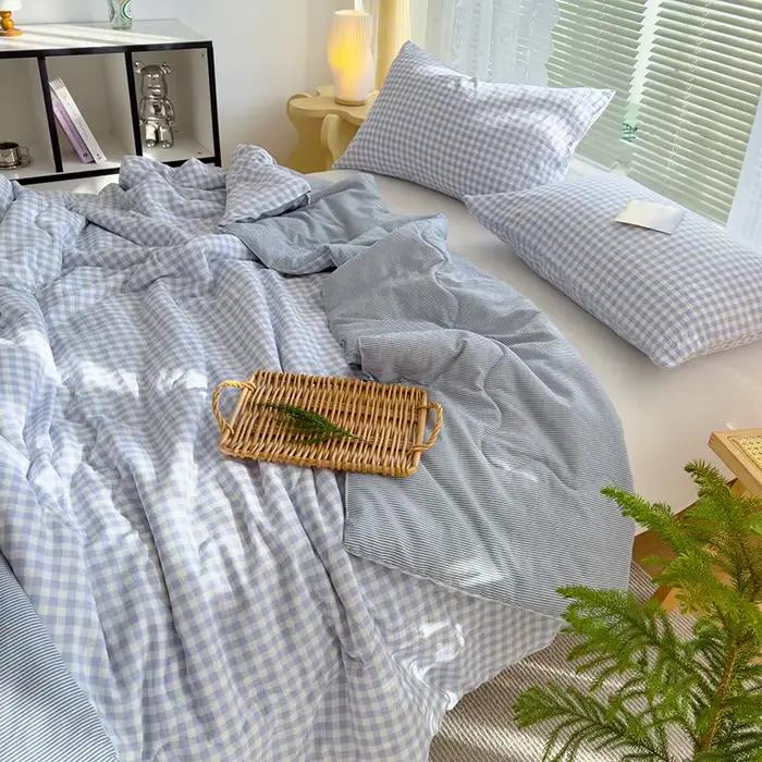 Couette d'été en coton, couette climatisée, garnissage en fibre de soja, couette fine, style nordique, couverture de lit quatre saisons