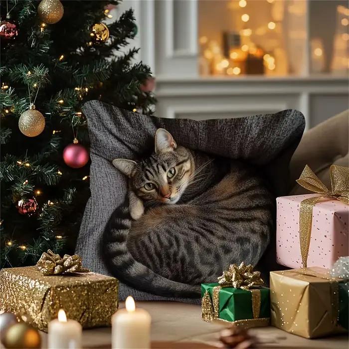 Housse de coussin Adorable chat maladroit