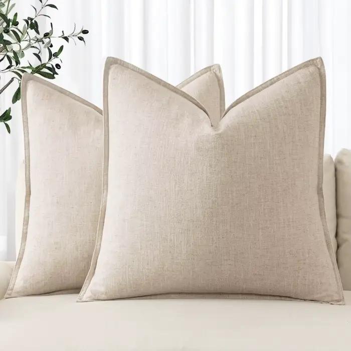 Housses de coussin décoratives en lin