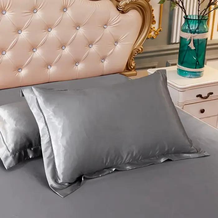 Taie d'oreiller en satin soyeux