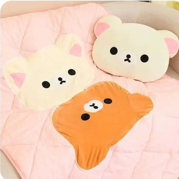 Coussin-couverture 2 en 1 Rilakkuma mignon