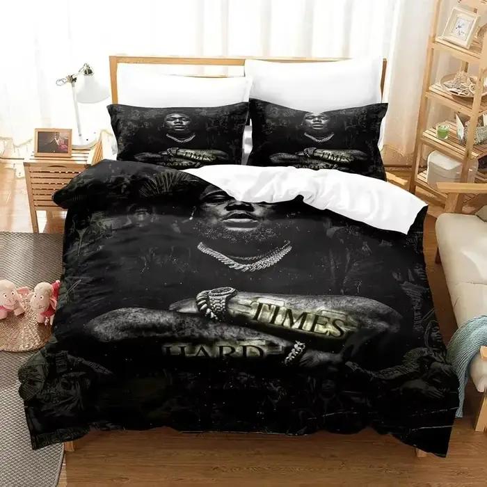 Parure de lit avec tige de rappeur ondulée imprimée en 3D