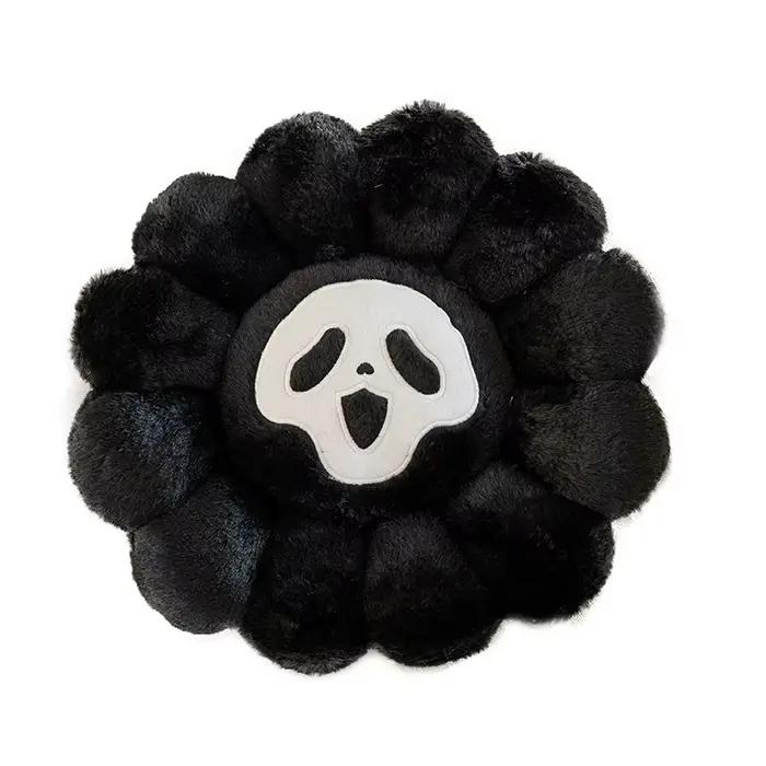 Coussin en peluche Fleur Tournesol Fantôme Diable pour Chaise de Bureau, Coussin Pétale de Plante, Jouet en Peluche pour Filles, Décoration Maison, Cadeau
