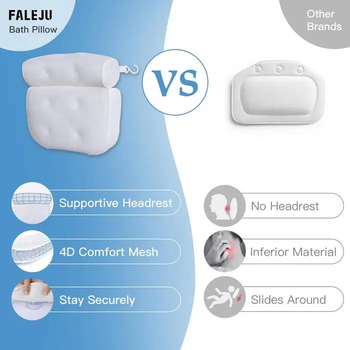 Oreiller de bain pour soutien de baignoire