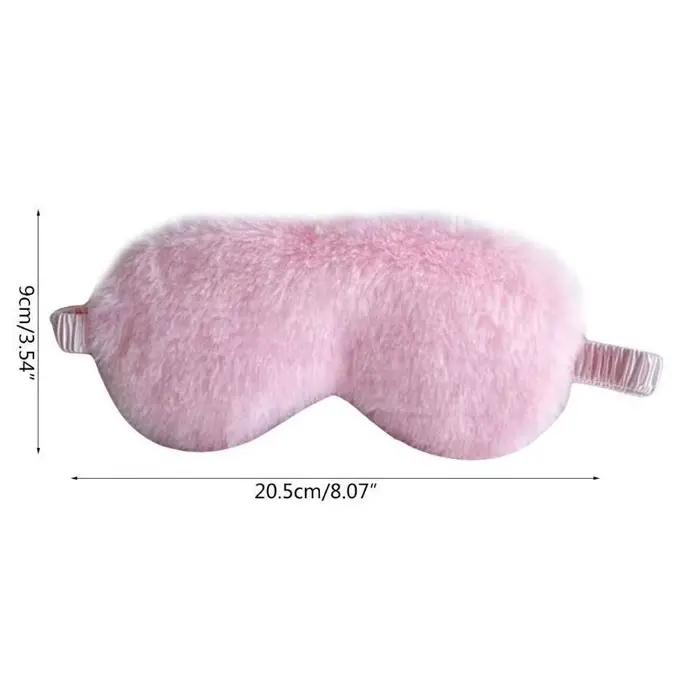 Masque de sommeil en peluche doux avec les yeux bandés