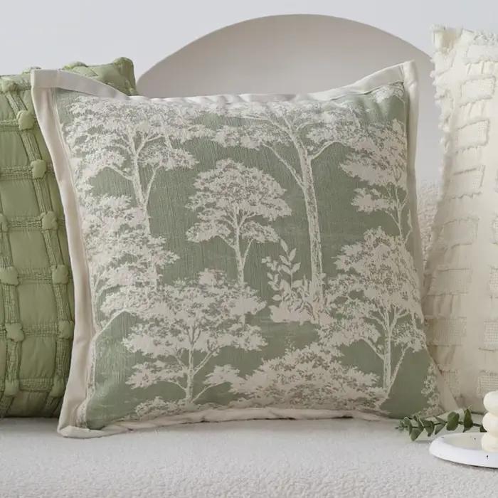 Juste de coussin de luxe vert clair français