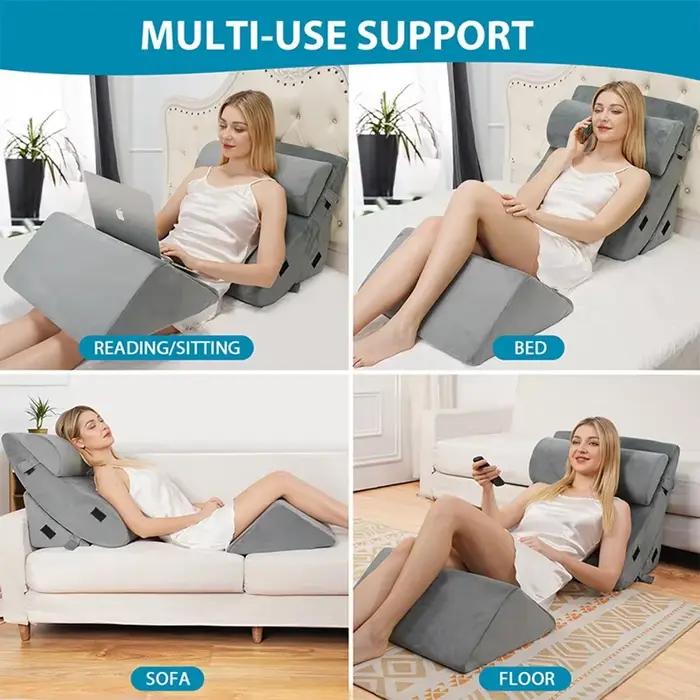 Ensemble de 4 coussins orthopédiques FZCSPEED avec cale réglable pour soulager les douleurs dorsales