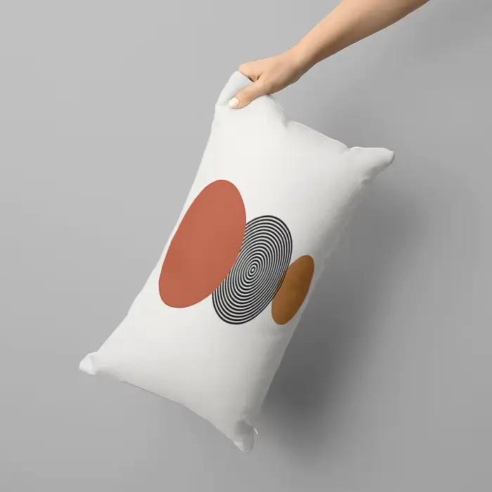 Taie Longue à Motif Géométrique Simple