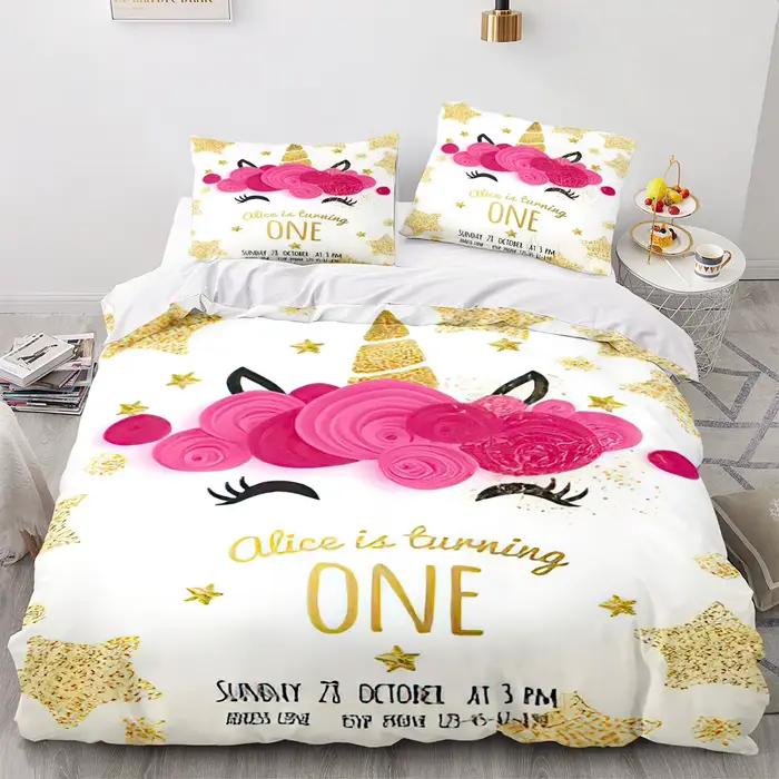 Ensemble de housse de couette licorne