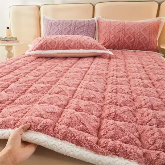 Optique-Protège-matelas Smile pour lits doubles, couverture de lit, coussinets d'hiver, documents solides, lieux chauds