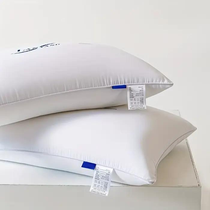 LANYANG 1 oreiller de luxe blanc à mémoire de forme, qualité hôtelière 5 étoiles, oreiller haut de gamme pour un sommeil réparateur, idéal pour les chambres à coucher.