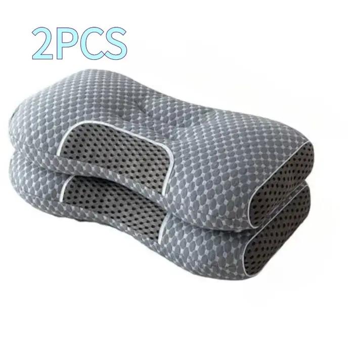 Oreiller orthopédique réglable pour le cou, lot de 2, noyau d'oreiller de qualité supérieure, design ergonomique pour un soutien stable du cou et de la tête