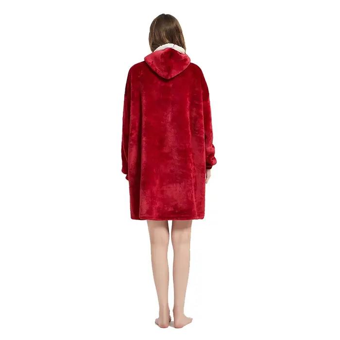 Couverture Sherpa d'hiver avec manches