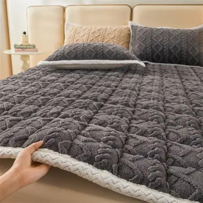 Optique-Protège-matelas Smile pour lits doubles, couverture de lit, coussinets d'hiver, documents solides, lieux chauds