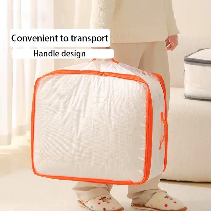 Sac de rangement compressible anti-poussière grande capacité pour couettes et vêtements avec poignée