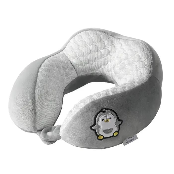 Oreiller de voyage respirant et rafraîchissant en forme de U pour le cou, idéal pour le bureau, la sieste, avec support dorsal Ice Doudou pour avion