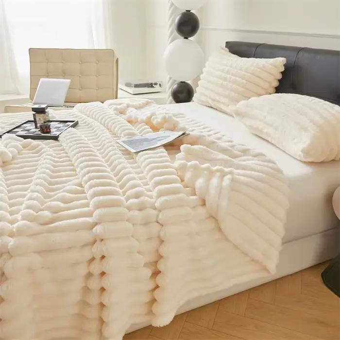 Couverture moelleuse douce et chaude pour lit