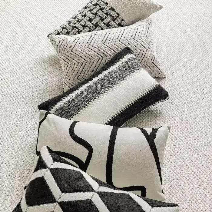Housse de coussin lombaire de luxe moderne