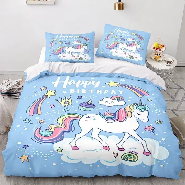 Ensemble de housse de couette licorne