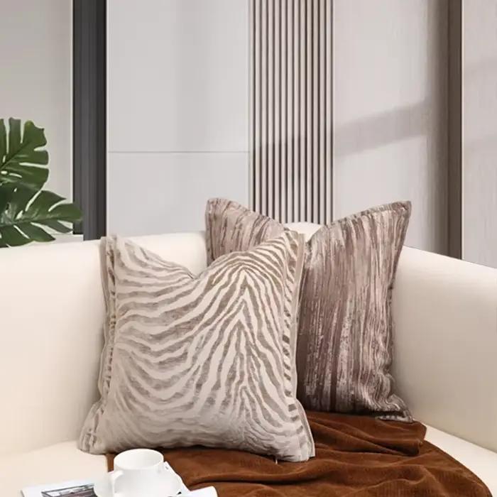 Housse de coussin imprimée zèbre de Style nordique, taie d'oreiller pour canapé de salon, adaptée à la décoration de la maison et de l'hôtel, 45x45cm