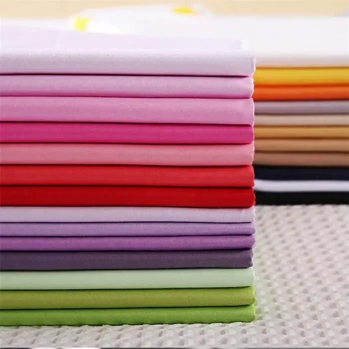 Tissu en coton sergé couleur unie, drap de lit, taie d'oreiller, rideau, vêtements pour bébé étudiant, bricolage fait à la main au demi-mètre
