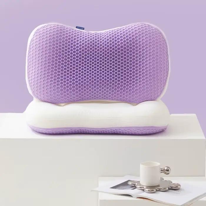 Oreiller Ergonomique Double Face TPE & Polyester Violet pour l'Été