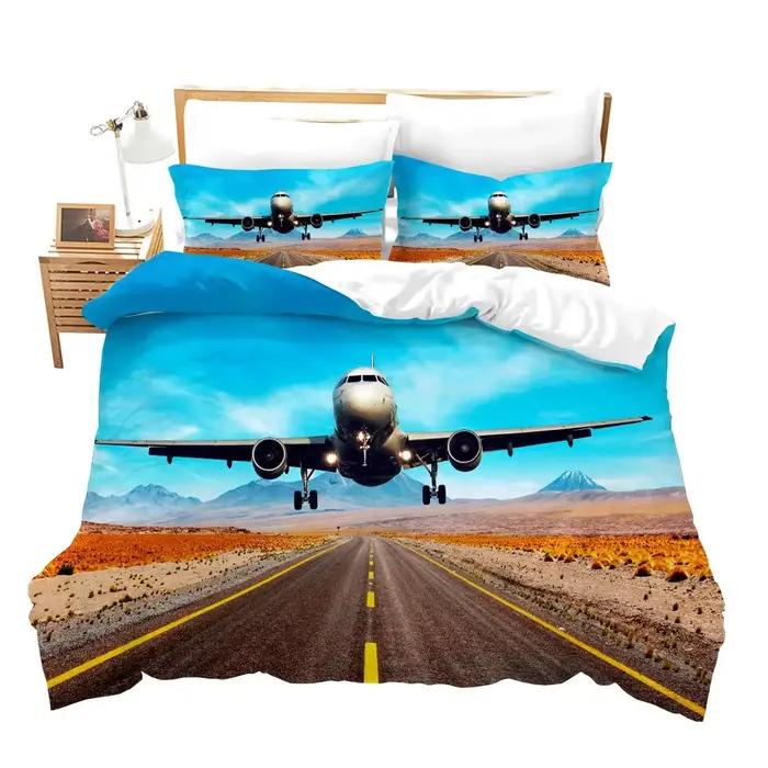 Ensemble de Couverture d'Avion pour Garçon et Adulte
