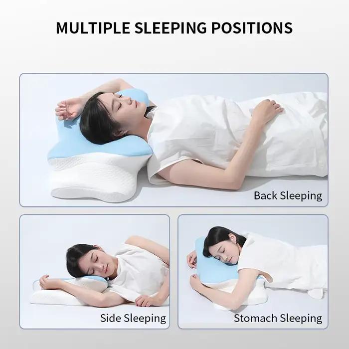 Oreiller orthopédique cervical pour dormir, oreiller ergonomique en mousse à mémoire de forme, oreiller de lit de Massage confortable pour le cou à rebond lent