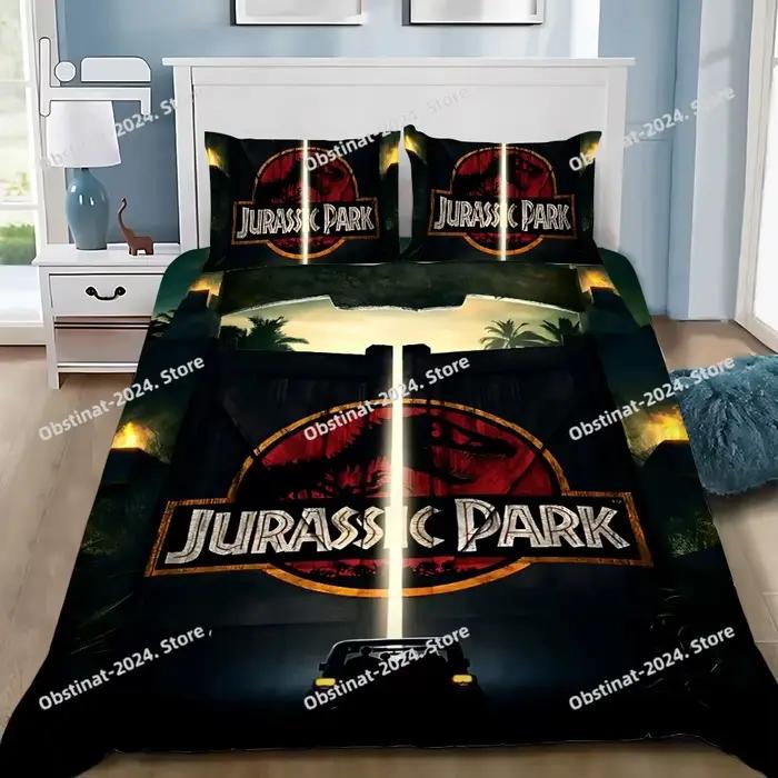 Jurassic Dinosaur Park World – housse de couette et taie d'oreiller