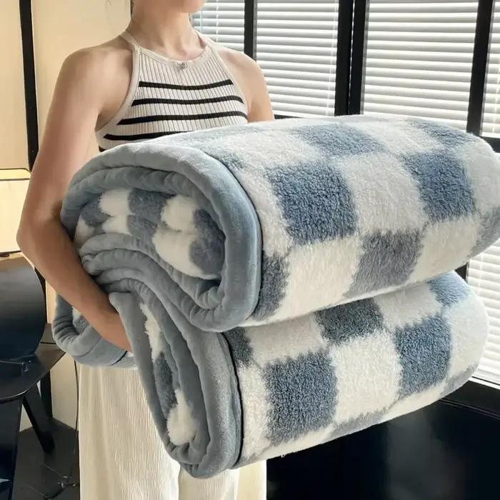 Couverture de lit en peluche douce et chaude