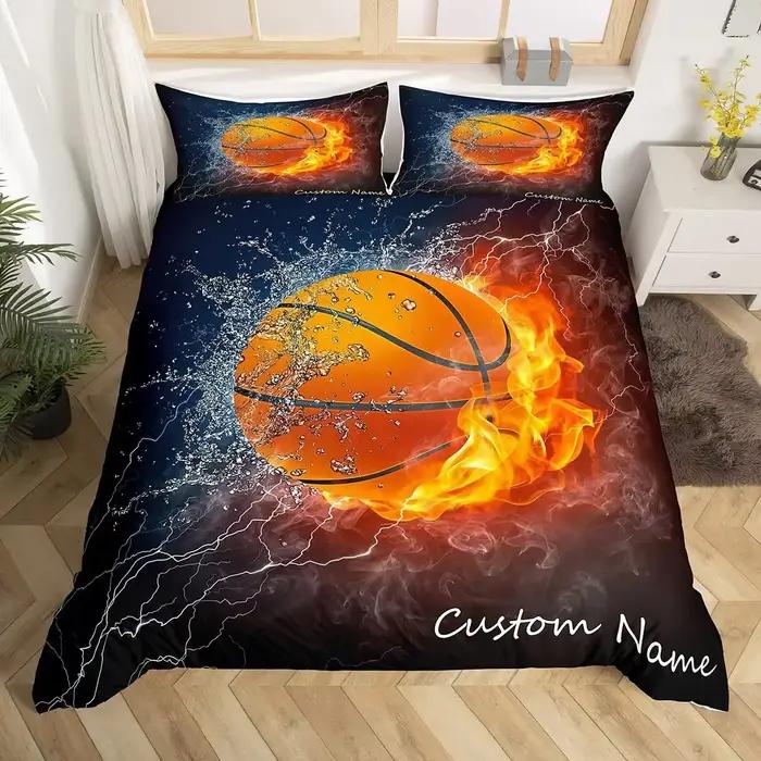 Housse de couette de football avec nom personnalisé