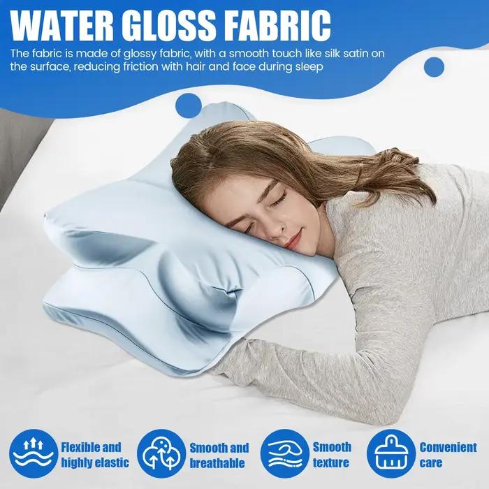 Taie d'oreiller cervicale douce en forme de papillon avec fermeture éclair, housse de coussin respirante, accessoires de maison pour hôtel et hôpital
