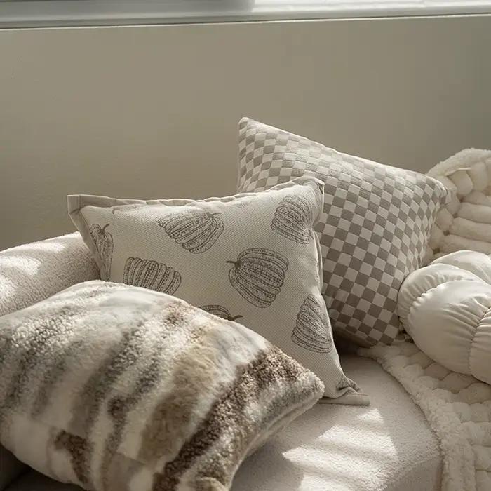 Housse de coussin décorative pour canapé français 45x45cm