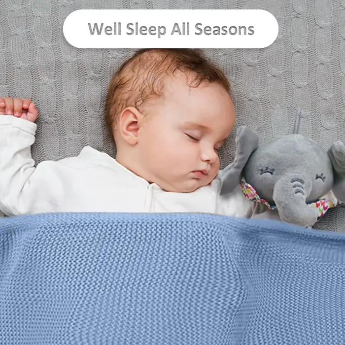 Couverture tricotée personnalisée pour bébé