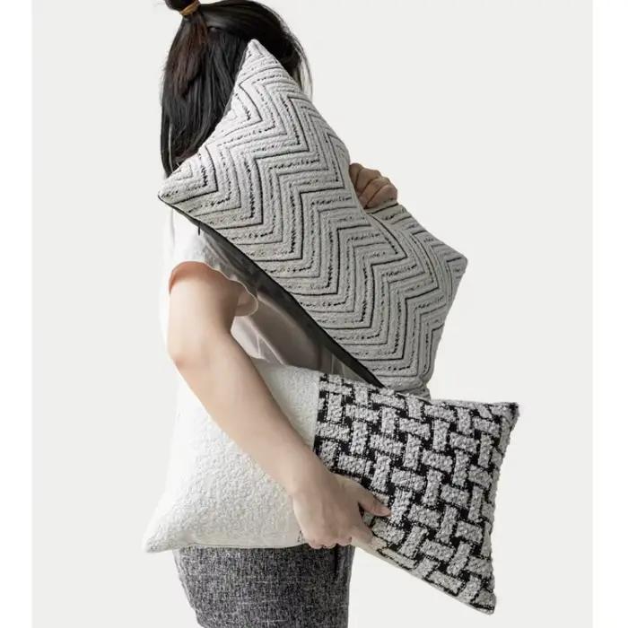 Housse de coussin lombaire de luxe moderne