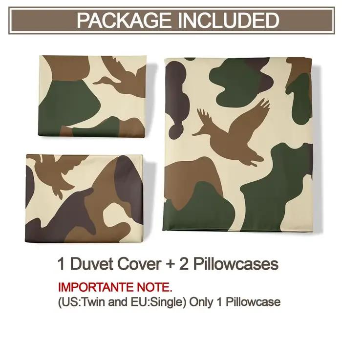 Ensemble de housse de couette imprimée camouflage pour la chasse au canard (1