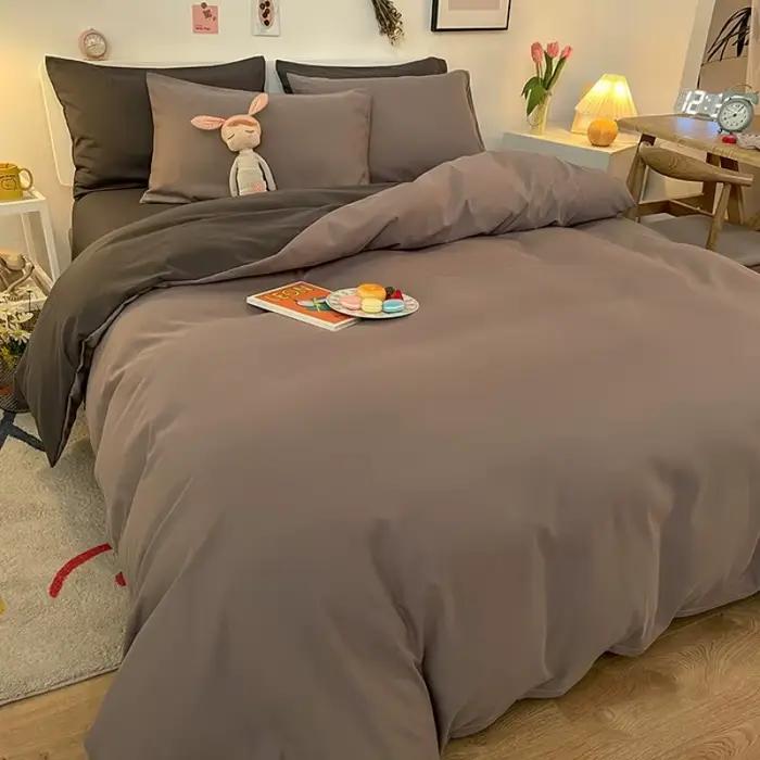Housse de couette de couleur unie