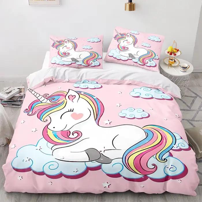 Ensemble de housse de couette licorne