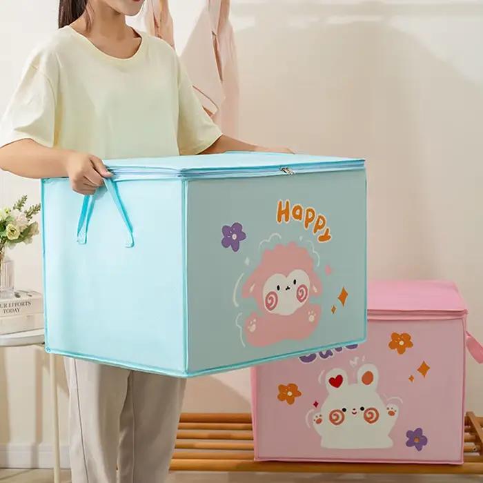 Panier de rangement pliant en lin