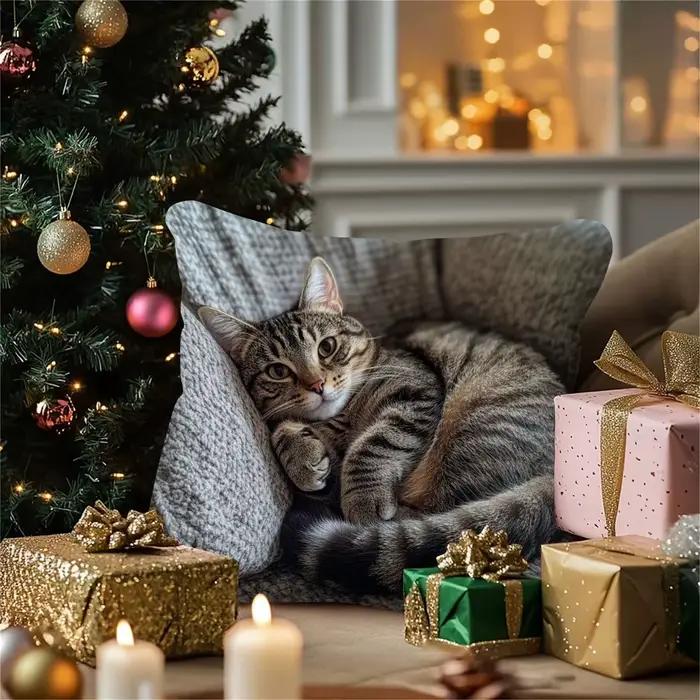 Housse de coussin Adorable chat maladroit