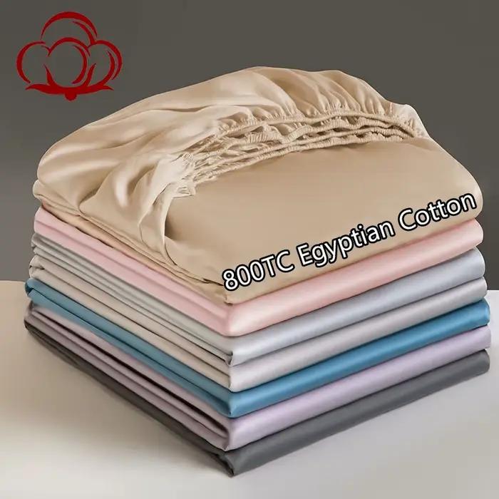 Drap-housse 100% coton égyptien, housse de matelas avec bandes élastiques, drap de lit antidérapant réglable, 800 fils, 140/160/200cm