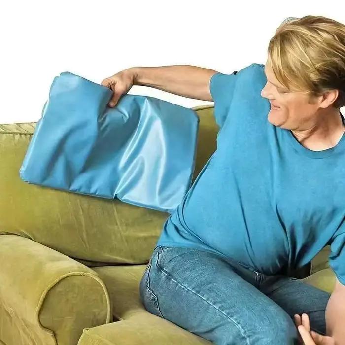 Coussin rafraîchissant en gel bleu, portable, pour la sieste, tapis de sommeil glacé pour l'été, bureau, maison, relaxation musculaire, support de cou réutilisable
