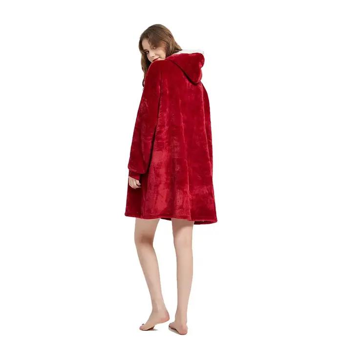 Couverture Sherpa d'hiver avec manches