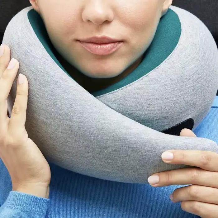 C0Q – oreiller cervical de voyage, Support à 360 degrés pour la sieste au bureau, le vol en avion, confortable et Portable, repose-cou en forme de U