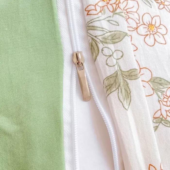 Parure de lit en coton lavé à motif floral, ensemble de literie 100% coton doux, housse de lit athlon, taie d'oreiller, simple, double, reine, roi, été, 2024