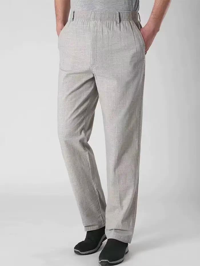 Pantalon d'été en lin pour homme, vêtement de travail, fin, droit, long, formel, grande taille 5XL, nouveauté 2024
